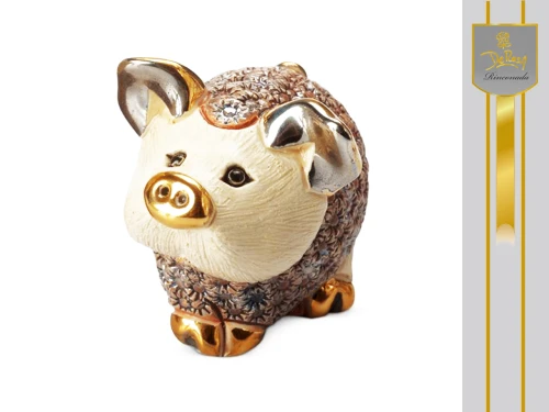 Prosiaczek Stojący Różowy, ceramiczna figurka (DE ROSA)