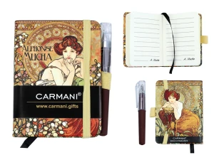 Notes A7 - A. Mucha, Kamienie szlachetne Topaz i Szmaragd (CARMANI)