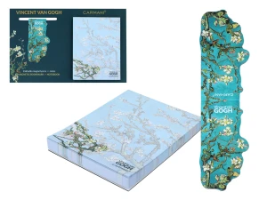 Kpl. Notes magnetyczny i magnes - V. van Gogh, Kwitnący Migdałowiec (CARMANI)