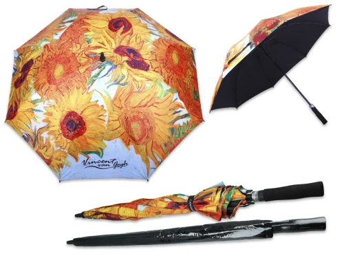 WYSYŁKA TYLKO POD ADRES...parasol automatyczny 95cm - V. van Gogh, Słoneczniki (CARMANI)