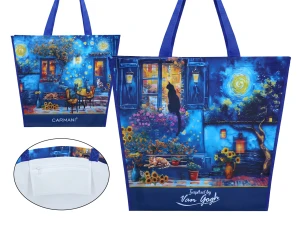 Wielorazowa torba trapezowa, na ramię  inspirowana malarstwem V. van Gogh (CARMANI)