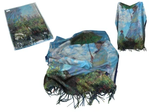 Szal - C. Monet, Kobieta z parasolem (CARMANI)