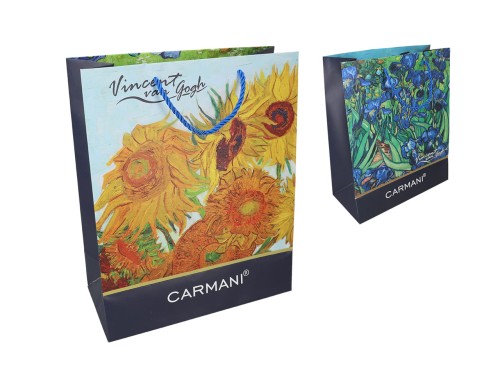 Torebka prezentowa - V. van Gogh, Irysy, Słoneczniki (CARMANI)