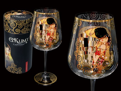 Carmani, kieliszek do wina - Klimt Pocałunek