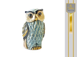 De Rosa, SOWA TURKUSOWA - urugwajska figurka z ceramiki