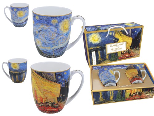 Carmani, kpl. 2 kubków - Van Gogh. Taras kawiarni nocą i Gwiaździsta Noc