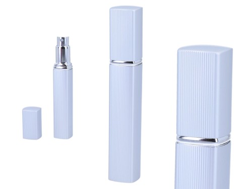 Atomizer - pojemnik karbowany na perfumy/płyn antybakteryjny - srebrny