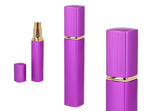 Atomizer - pojemnik karbowany na perfumy/płyn antybakteryjny - fuksja