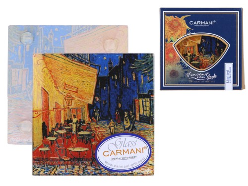 Carmani, szklana podkładka pod kubek -Vincent Van Gogh - Taras kawiarni nocą